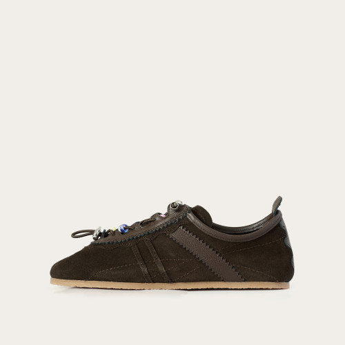 Gent sneakersy, czekoladowy brąz welur | Balagan Studio