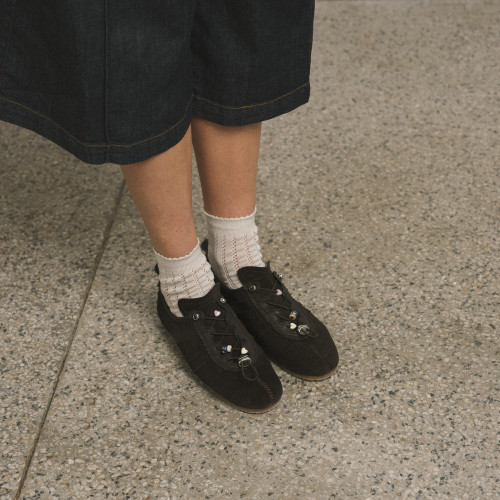 Gent sneakersy, czekoladowy brąz welur | Balagan Studio