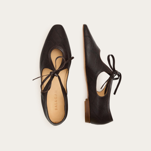 Isla Flats, brown python pattern | Balagan Studio