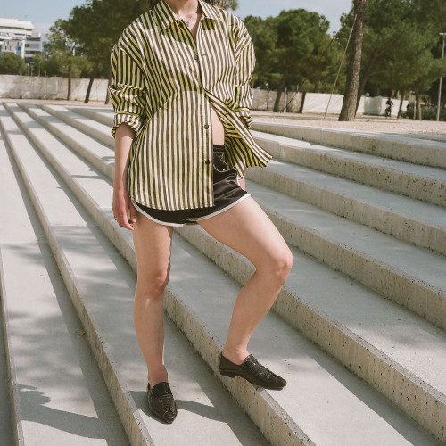 Isadora Flats, glossy brown | Balagan Studio