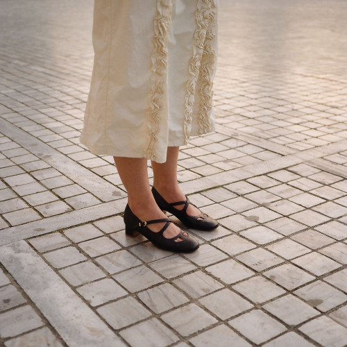 Ginger Heels, brown python pattern | Balagan Studio