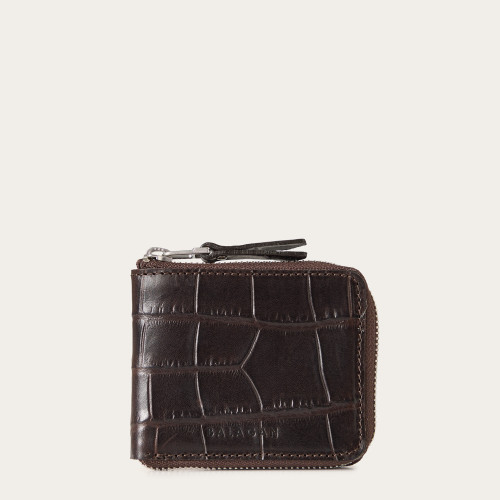 Kis Wallet, brown croco | Balagan Studio