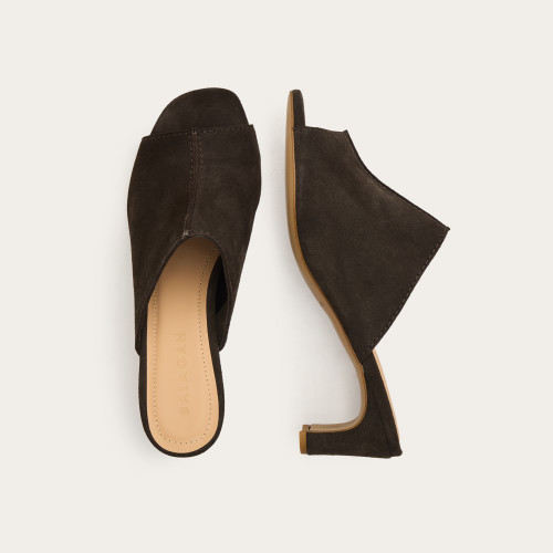 Ginaa slides, dark chocolate velvet | Balagan Studio