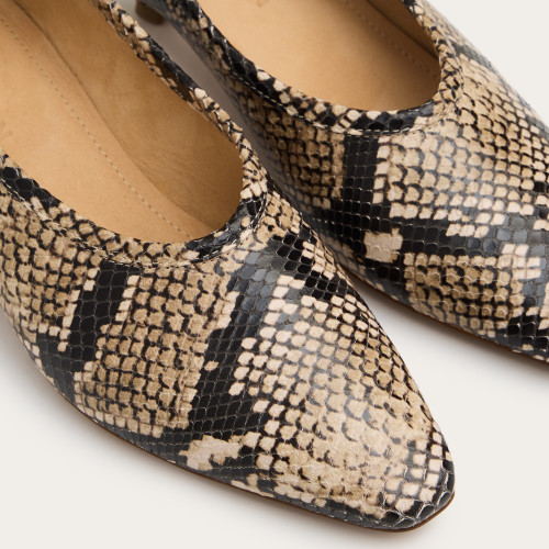 Basel Pumps, brown python pattern | Balagan Studio