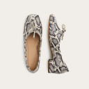 Pina Heels, off white python pattern