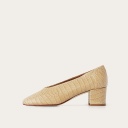 Leilot Heels, beige croco OUTLET