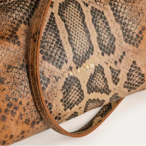 Rofe Bag M, ginger python pattern | Balagan Studio