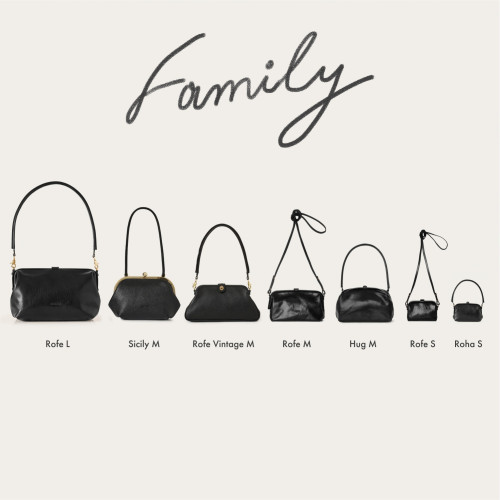 Rofe Bag M, black croco | Balagan Studio