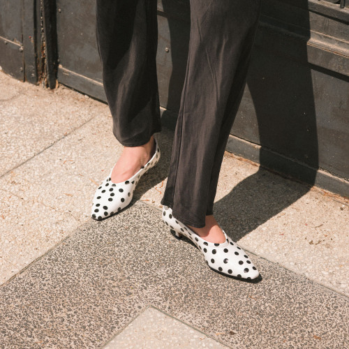 Basel Pumps, black & white dots | Balagan Studio