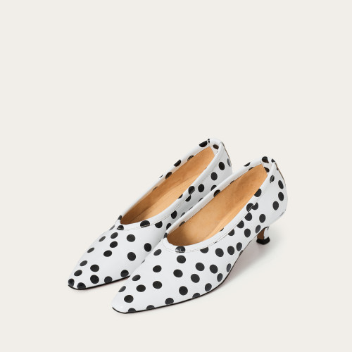 Basel Pumps, black & white dots | Balagan Studio