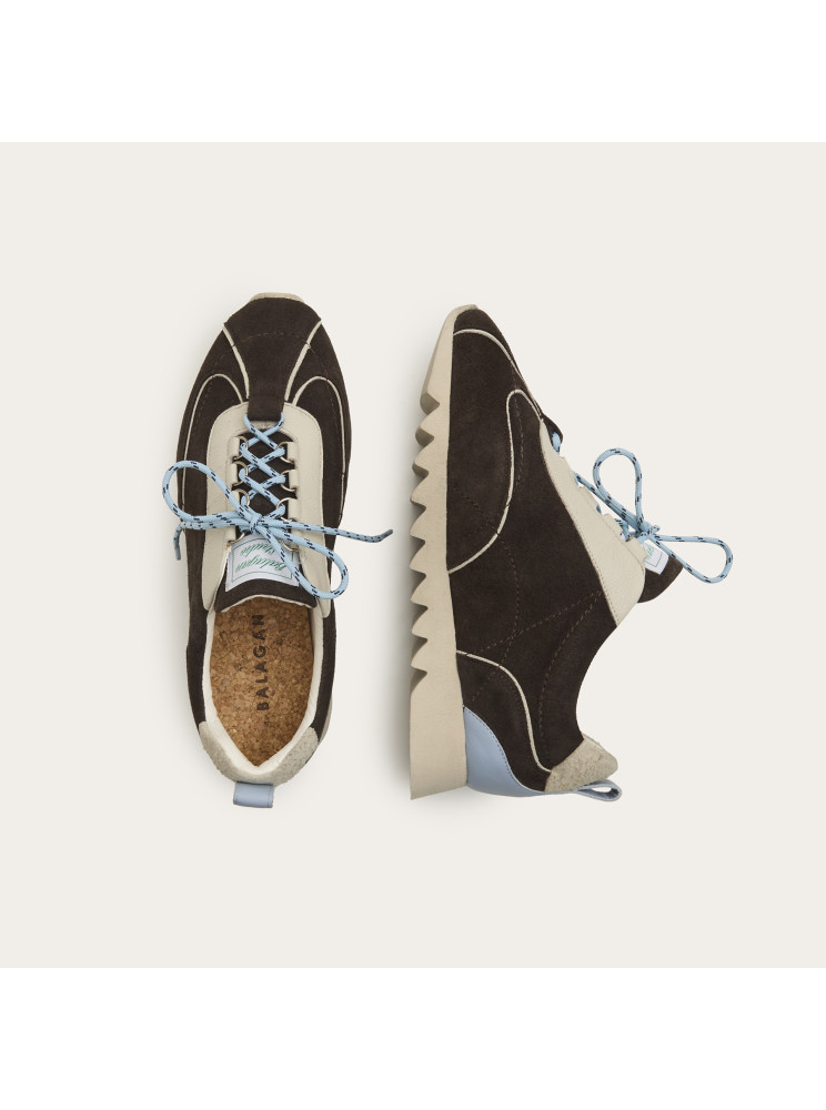 Karish sneakersy, czekoladowy brąz welur | Balagan Studio