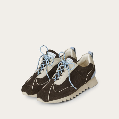Karish sneakersy, czekoladowy brąz welur | Balagan Studio