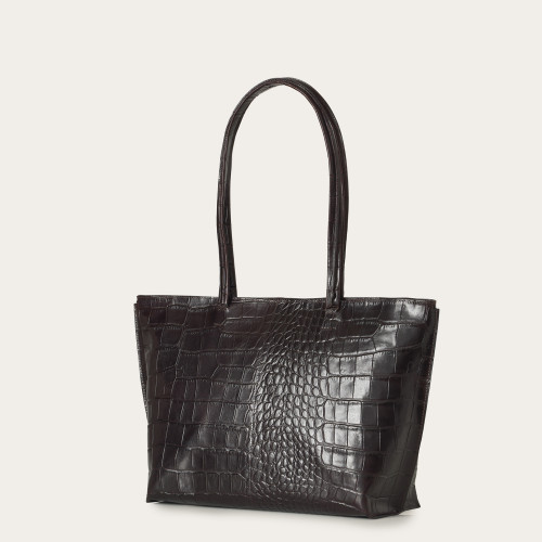 Esek Bag XL, brown croco | Balagan Studio