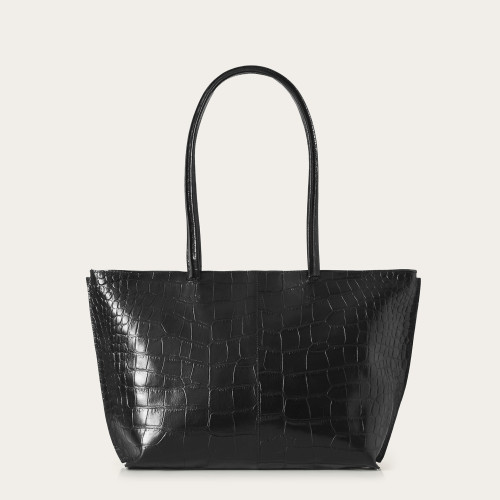 Esek Bag XL, black croco | Balagan Studio