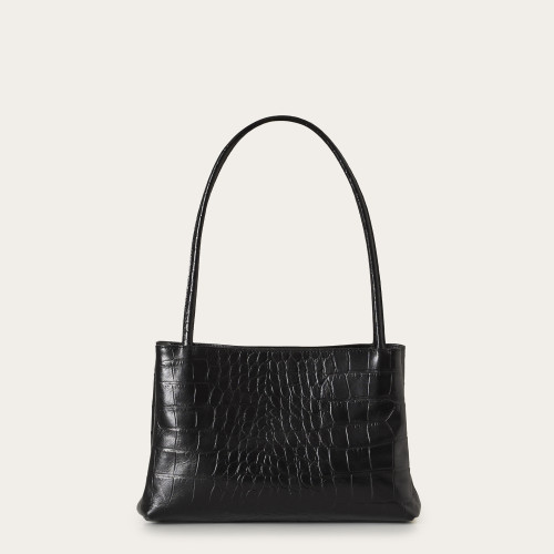 Eva Bag M, black croco | Balagan Studio