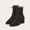 Emma Boots, dark chocolate velvet