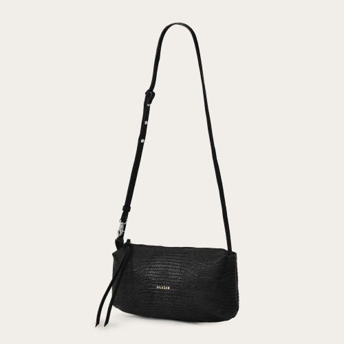 Marianne Bag M, black lizard | Balagan Studio