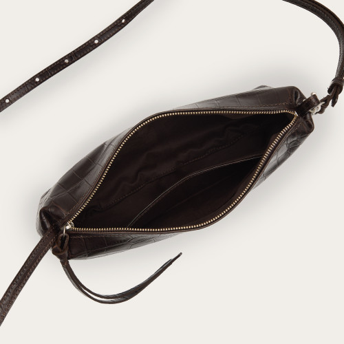 Marianne Bag M, brown croco | Balagan Studio