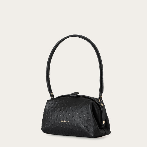 Hug bag torebka M, czarny wzór strusia | Balagan Studio