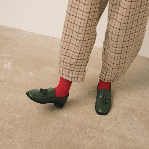Marcella Loafers, dark green | Balagan Studio