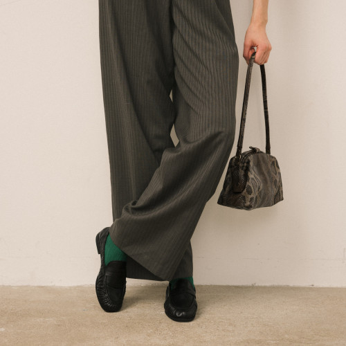 Hug Bag M, brown python pattern | Balagan Studio