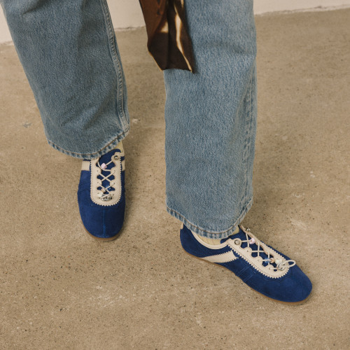 Gent Sneakers, cornflower velvet | Balagan Studio