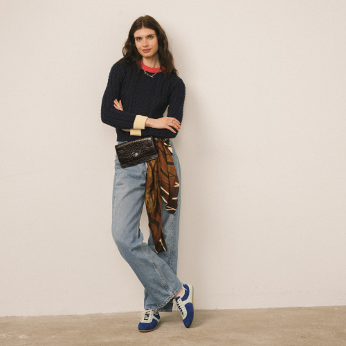Milano Sneakers, cornflower velvet | Balagan Studio