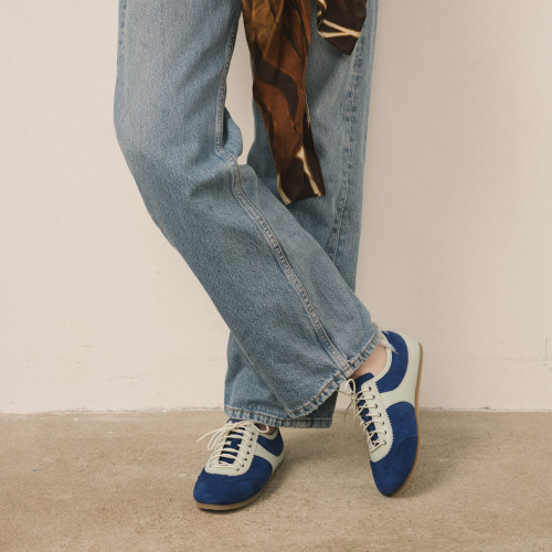 Milano sneakersy, chabrowy welur | Balagan Studio