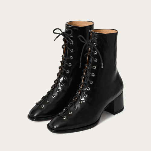 Emma Boots, glossy black| Balagan Studio