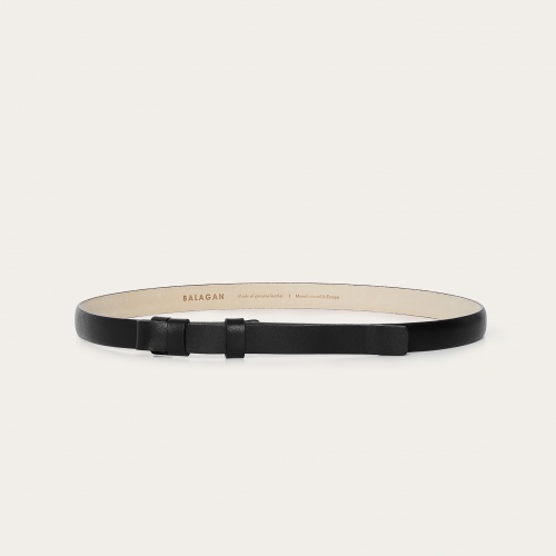 Thin belt without a buckle, black | Balagan Studio